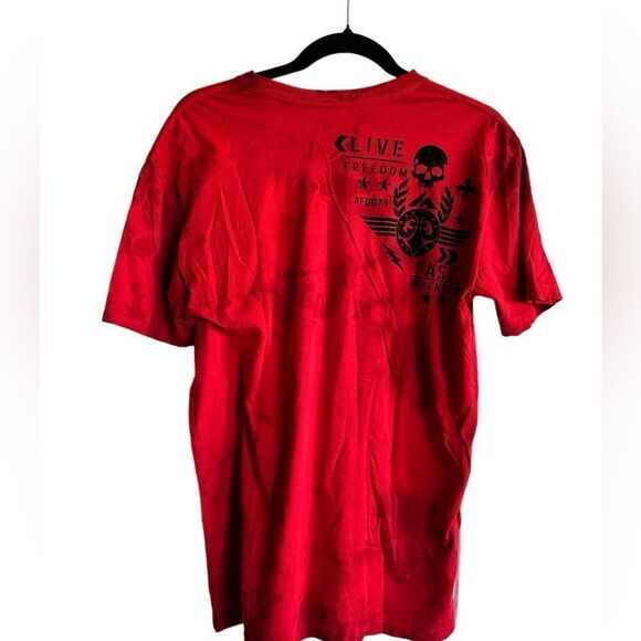 NWOT Buckle Men’s Affliction Art of War Red Short Sleeve Tee - Size M - Picture 2 of 8